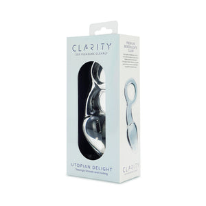 Clarity Utopian Delight 3.5 In Glass Butt Plug
