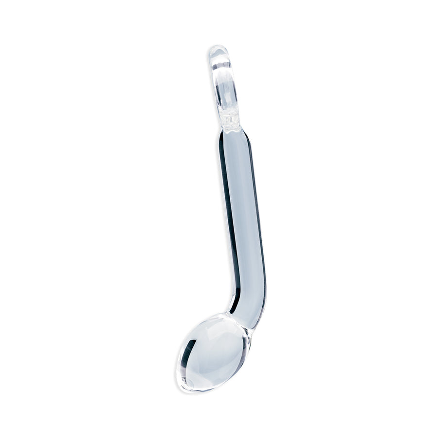 Clarity Hera's Halo 6 In Glass Dildo with Polished Circular Handle