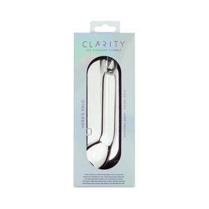 Clarity Hera's Halo 6 In Glass Dildo with Polished Circular Handle