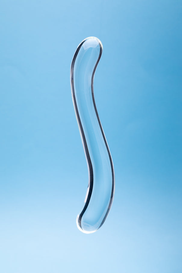 Clarity Celestial Curve 7.1 In Double Ended Glass Dildo