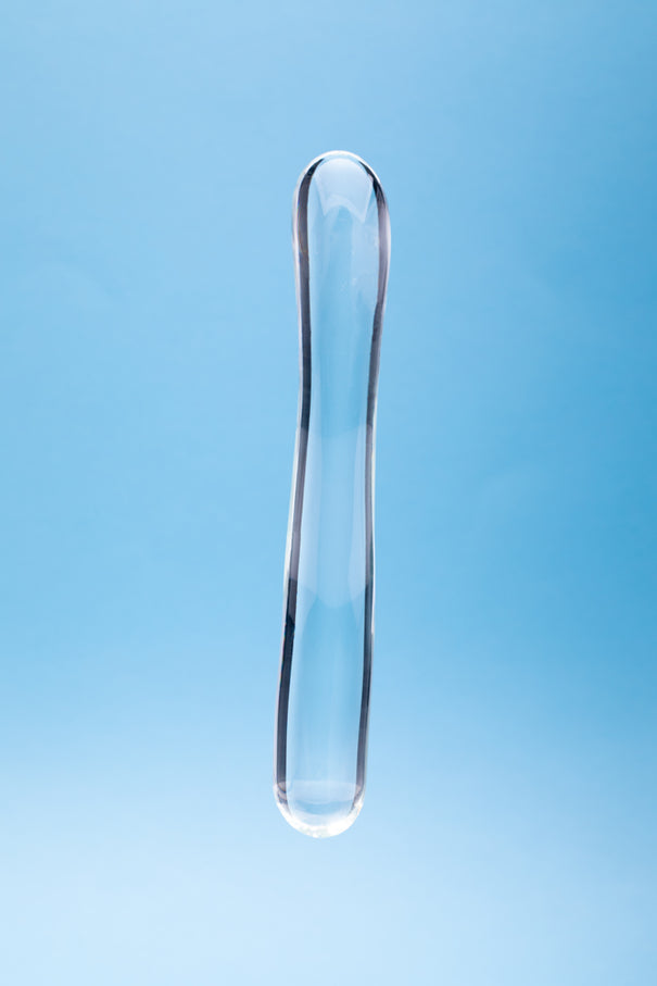 Clarity Celestial Curve 7.1 In Double Ended Glass Dildo