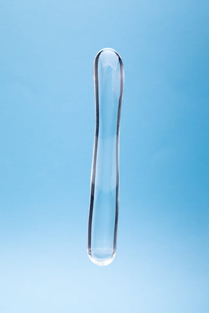Clarity Celestial Curve 7.1 In Double Ended Glass Dildo