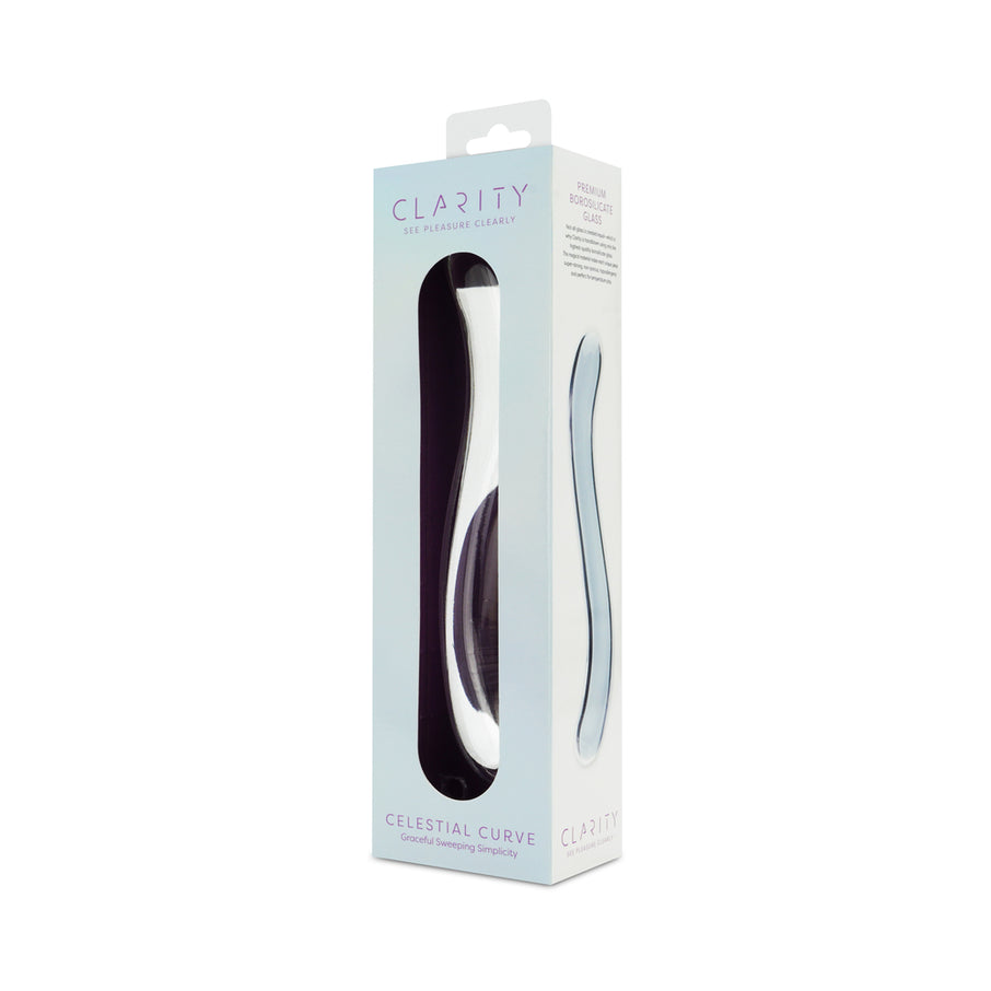 Clarity Celestial Curve 7.1 In Double Ended Glass Dildo