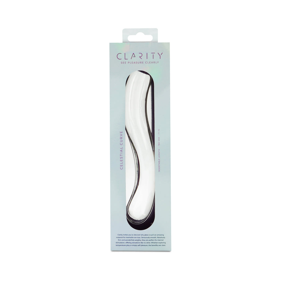 Clarity Celestial Curve 7.1 In Double Ended Glass Dildo