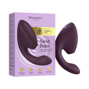 Womanizer Next Duo Silicone Rechargeable Clitoral and G-Spot Stimulator