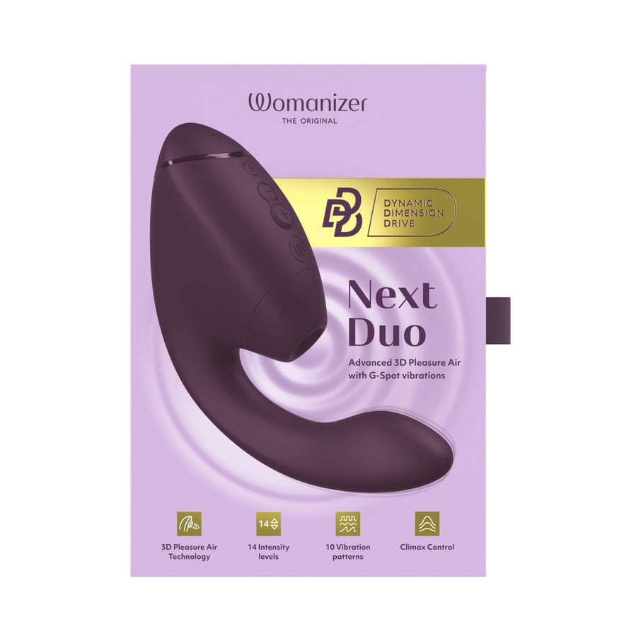 Womanizer Next Duo Silicone Rechargeable Clitoral and G-Spot Stimulator