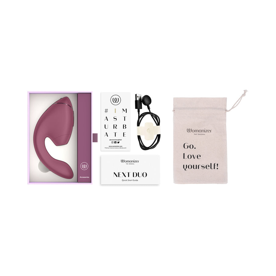 Womanizer Next Duo Silicone Rechargeable Clitoral and G-Spot Stimulator
