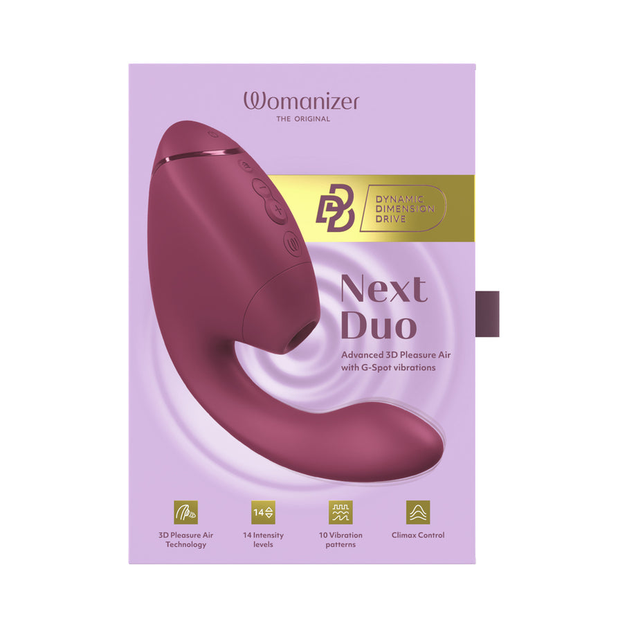 Womanizer Next Duo Silicone Rechargeable Clitoral and G-Spot Stimulator