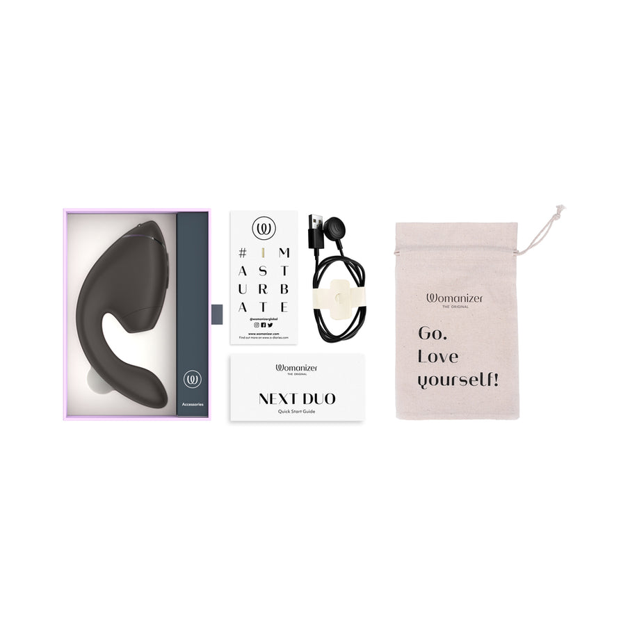 Womanizer Next Duo Silicone Rechargeable Clitoral and G-Spot Stimulator