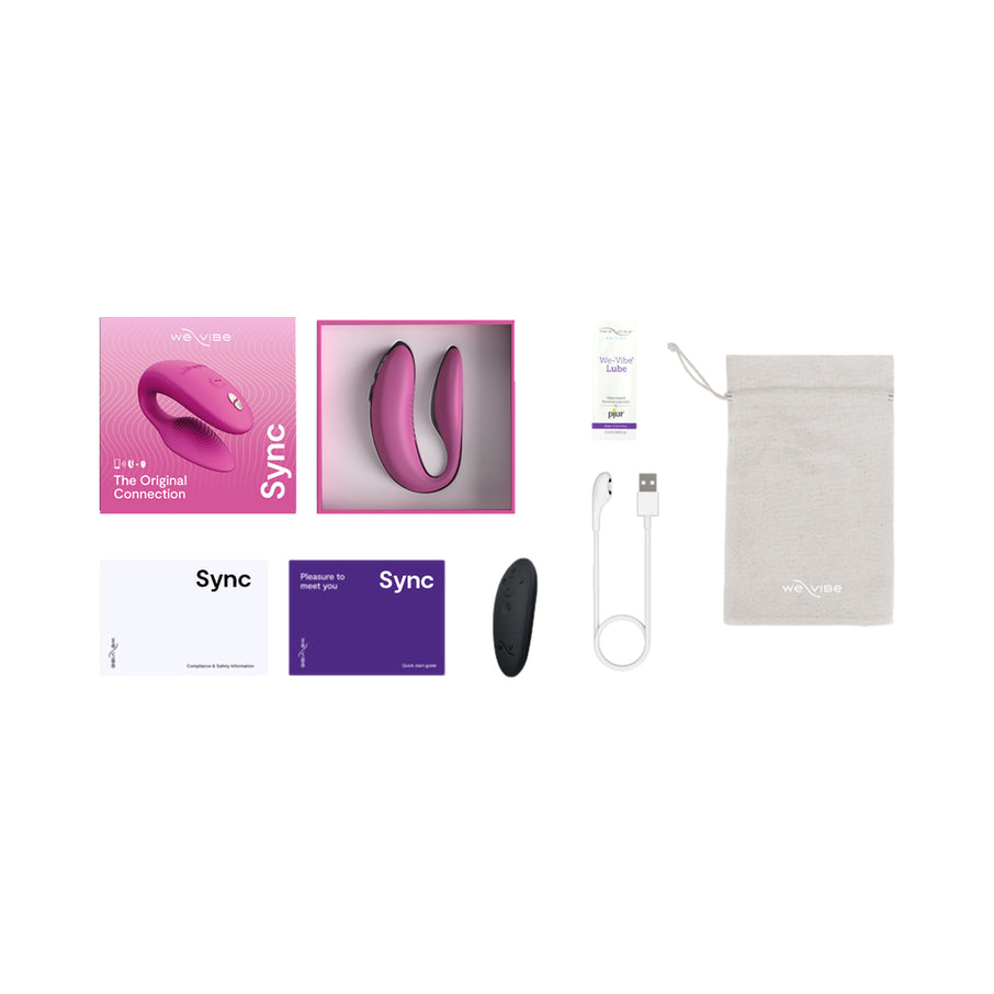 We-Vibe Sync 2 Rechargeable Silicone Couples Vibrator with Remote Control