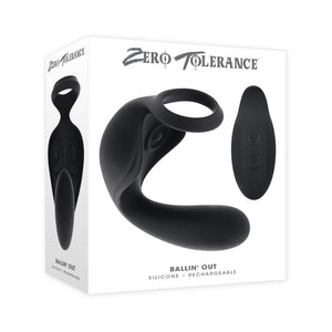 Zero Tolerance Ballin' Out Vibrator with Remote Control Black