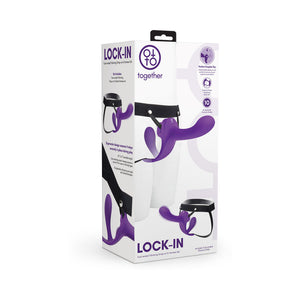 Together Lock-In Dual-Ended Vibrating Strap-on & Harness Set