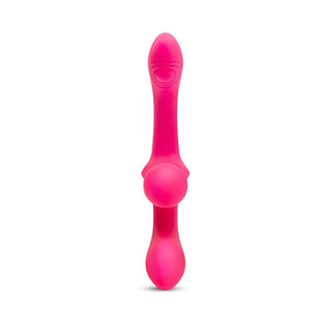 Together Double Tap Dual-Ended Vibrating Strapless Strap-on Pink