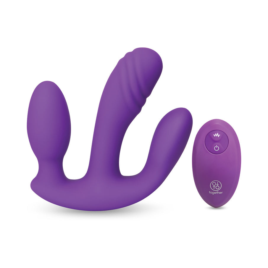Together Blended Pleasure Remote Controlled Triple-Pronged Vibrator