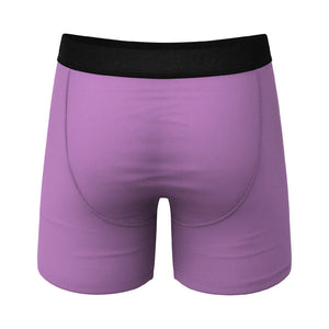 Shinesty The Double Entendre Eggplant Ball Hammock Pouch Underwear with Fly Purple