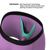 Shinesty The Double Entendre Eggplant Ball Hammock Pouch Underwear with Fly Purple
