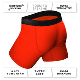Shinesty The Coney Islands Hot Dog Ball Hammock Pouch Underwear with Fly Red