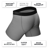 Shinesty The Junk In The Trunk Elephant Ball Hammock Pouch Underwear with Fly Grey