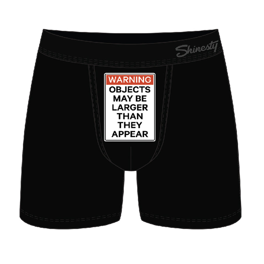 Shinesty The Rear View Size Warning Ball Hammock Pouch Underwear Black