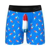 Shinesty The Popsicle Stick Apex USA Ball Hammock Pouch Underwear with Fly Blue