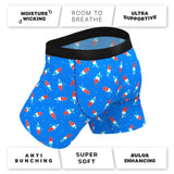 Shinesty The Popsicle Stick Apex USA Ball Hammock Pouch Underwear with Fly Blue