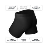 Shinesty The 009 Black Tuxedo Ball Hammock Pouch Underwear with Fly