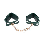 Sportsheets Sex & Mischief Indica Cutout Cuffs Green/Gold