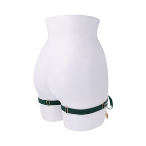 Sex & Mischief Indica Laced Up Garter Green