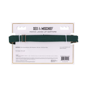 Sex & Mischief Indica Laced Up Garter Green