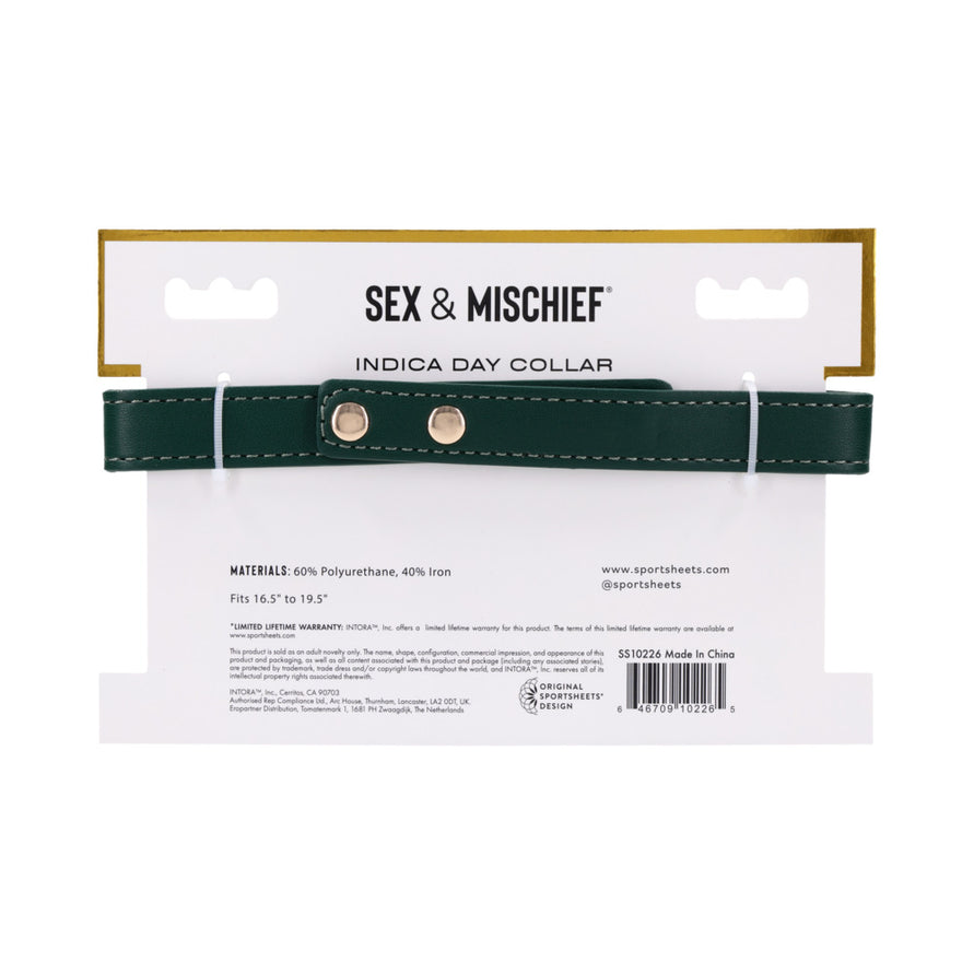 Sportsheets Sex & Mischief Indica Day Collar Green/Gold