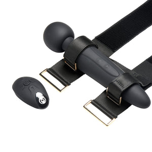 Master Series Thunderstick Thigh Strap Vibrating Wand with Harness