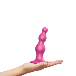 Strap-On-Me Dildo Plug Beads Metallic Raspberry