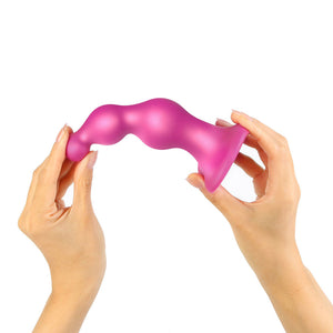 Strap-On-Me Dildo Plug Beads Metallic Raspberry