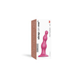 Strap-On-Me Dildo Plug Beads Metallic Raspberry