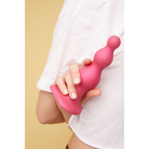 Strap-On-Me Dildo Plug Beads Metallic Raspberry