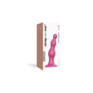 Strap-On-Me Dildo Plug Beads Metallic Raspberry