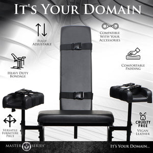 Master Series Extreme Bondage Sex Play Chair Black