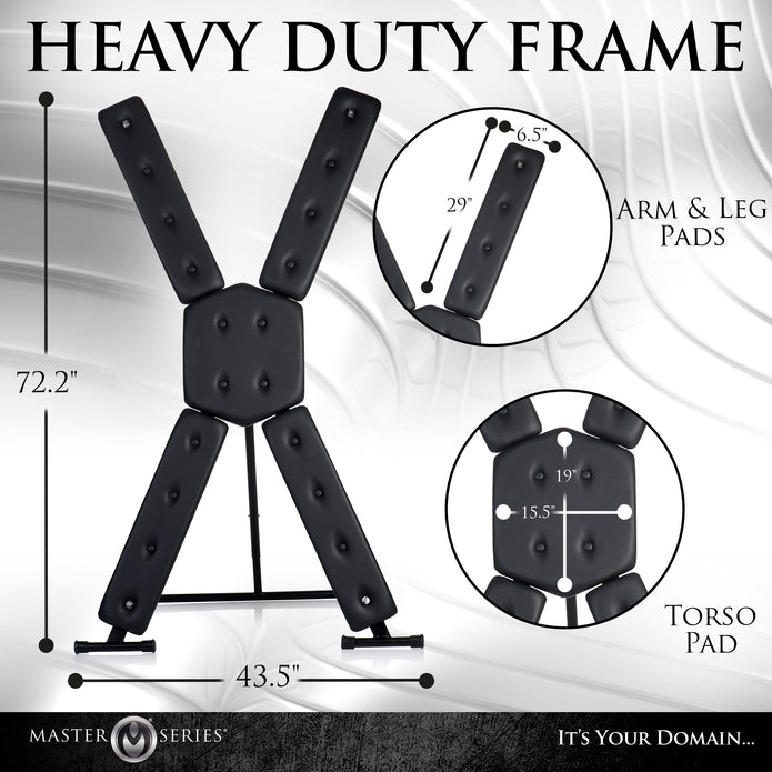 Master Series St. Andrew's Cross Deluxe Black