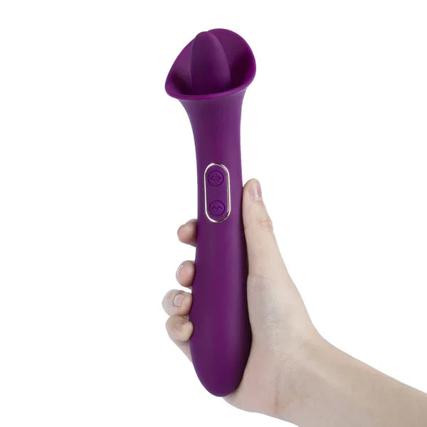 Adele Clit Licking Tongue Vibrator with G Spot Stimulator Purple - Romantic  Blessings