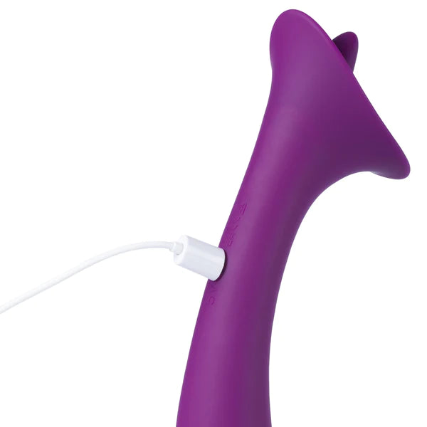 Adele Clit Licking Tongue Vibrator with G Spot Stimulator Purple