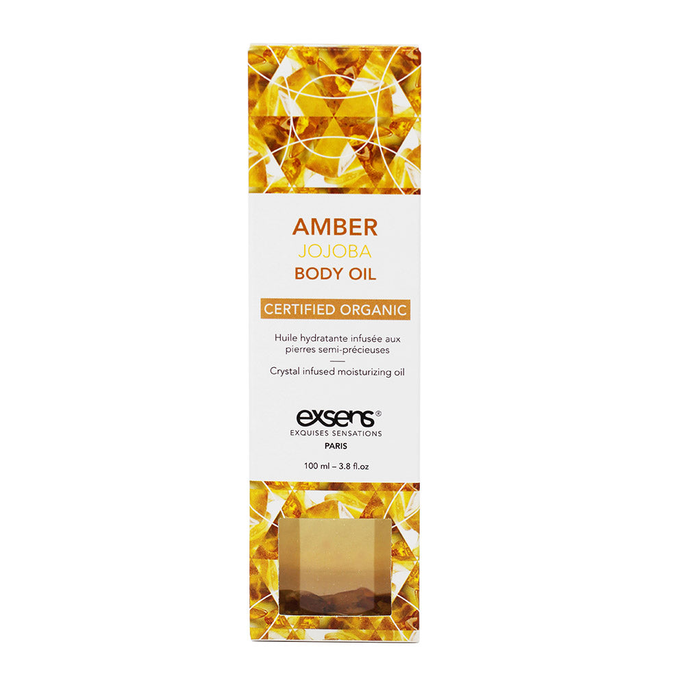 Exsens Amber Jojoba Crystal Organic Moisturizing Body Oil 3.4 oz