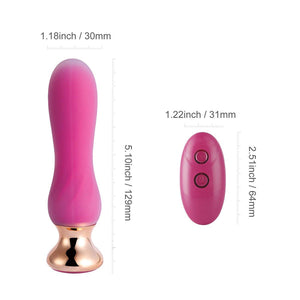 Pink Holic Curved Remote Vibrating Anal Plug Pink