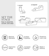 Liberator Bondage Aria Flip Chaise 22 Inch Wide Convertible Sex Chair and Bed Bench with Cuffs