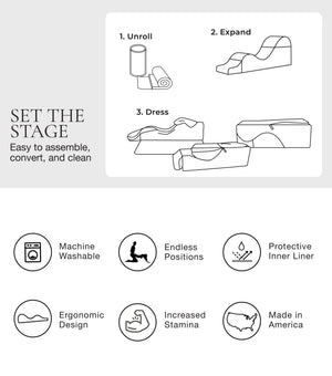 Liberator Bondage Aria Flip Chaise 22 Inch Wide Convertible Sex Chair and Bed Bench with Cuffs