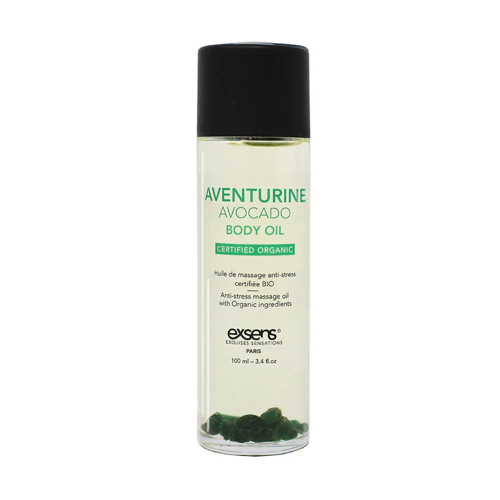 Exsens Aventurine Avocado Crystal Body Oil 3.4 oz