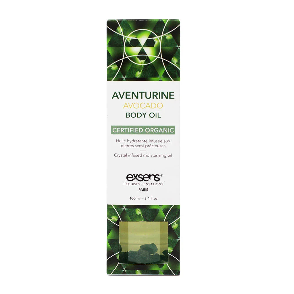 Exsens Aventurine Avocado Crystal Body Oil 3.4 oz