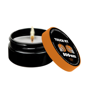 Kama Sutra Halloween Mini Massage Candle 1 oz "Touch My Boo-bies" Pumpkin Spice