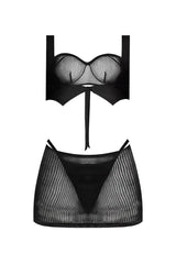 Magic Silk Dress Up Mean Boss Set Costume Black