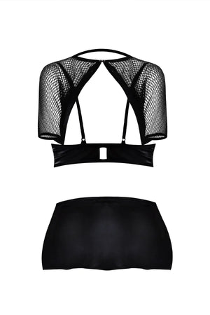 Magic Silk Dress Up Miss Behaving Set Costume Black