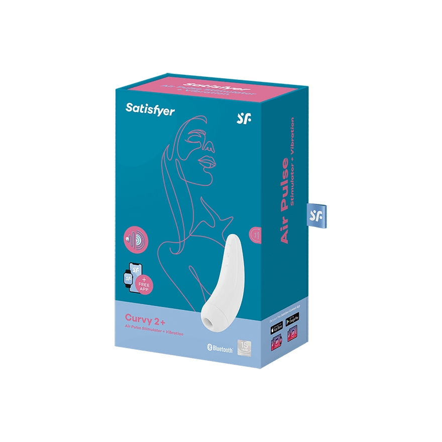 Satisfyer Curvy 2+ 2-N-1 Rechargeable Silicone Clitoral Stimulator with Air Pulse Technology